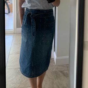 Jupe crayon en jeans